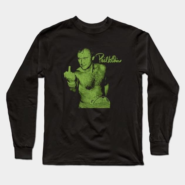 Funny Phil Collins Fan Art Green Long Sleeve T-Shirt by Bingung Mikir Nama Design